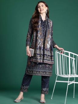 CAYMAN - Woven Design Printed Kurta Set with Dupatta