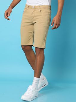 Campus Sutra - Men Solid Regular Denim Shorts
