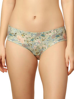 Triumph - Fashion 75 Floral Design Medium Coverage Midi Brief - Green
