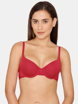 Zivame - Beautiful Basics Padded Wired Medium Coverage T-shirt Bra - Beet Red2