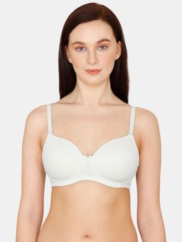 Zivame - Padded Non Wired 3/4th Coverage T-shirt Bra - Whisper White2