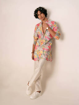KISAH - Multi-Color Floral Kurta with Trouser