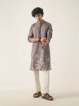 KISAH - Brown Floral Kurta With Trouser