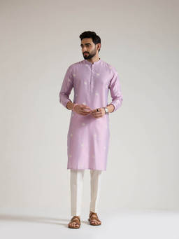 KISAH - Pink Embroidered Kurta With Trouser
