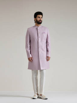 KISAH - Pink Embroidered Sherwani with Trousers
