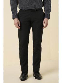 Allen Solly - Men Black Solid Formal Trousers