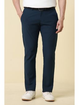 Allen Solly - Men Navy Solid Casual Trousers