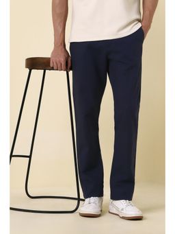 Allen Solly - Men Navy Solid Casual Trousers