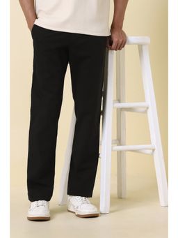 Allen Solly - Men Black Solid Casual Trousers