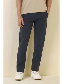Allen Solly - Men Navy Solid Casual Trousers