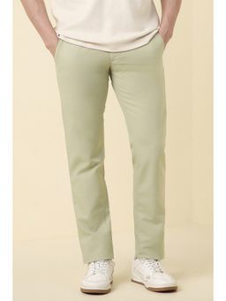 Allen Solly - Men Green Solid Casual Trousers