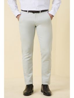 Allen Solly - Men Grey Solid Formal Trousers
