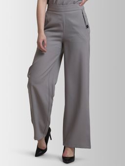 FABLE STREET - High Rise Wide Leg Pantss - Grey
