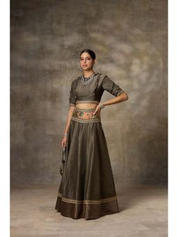 Rivaar by Rocky Star - Grey Blouse with Lehenga (Set of 2)