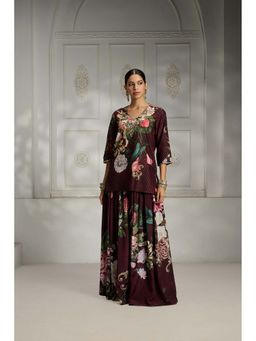 Rivaar by Rocky Star - Maroon Floral Printed Tunic