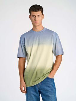 LINDBERGH - Mens Multicolor Round Neck Short Sleeve Ombre T-Shirt
