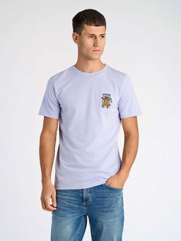 LINDBERGH - Mens Purple Round Neck Short Sleeve Solid T-Shirt