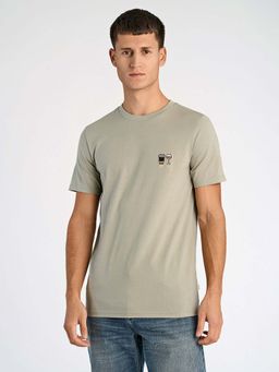 LINDBERGH - Mens Green Round Neck Short Sleeve Solid T-Shirt