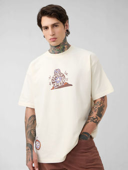 The Souled Store - Captain America: Doodle Men Oversized T-shirt