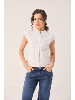 Reistor - Front Zip White Top