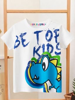Googo Gaaga - Boys White Cotton T-Shirt