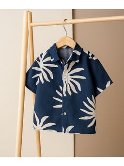 Googo Gaaga - Boys Navy Blue Cotton Shirt