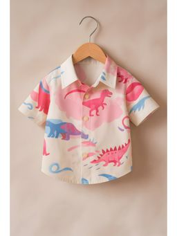 Googo Gaaga - Boys Pink Cotton Shirt