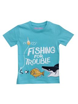 Googo Gaaga - Boys Blue Cotton T-Shirt