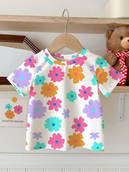 Googo Gaaga - Girls Multi-Color Cotton T-Shirt