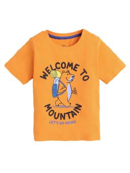 Googo Gaaga - Boys Orange Cotton T-Shirt