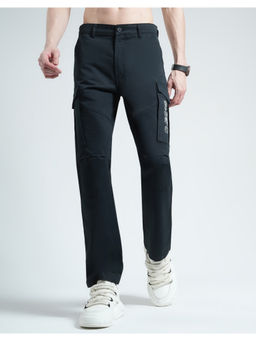 Monte Carlo - Teal Men Solid Slim Fit Cargo