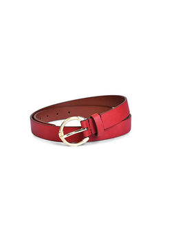 BELWABA - Vegan Leather Red Womens Belt