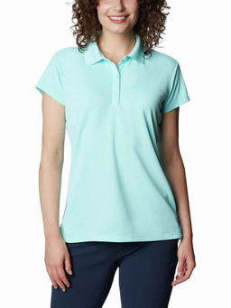 Columbia - Womens Blue Omni-Wick Innisfree Short Sleeve Polo Tshirt