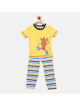 mackly - Boys Nightsuit - Yellow (Set of 2)