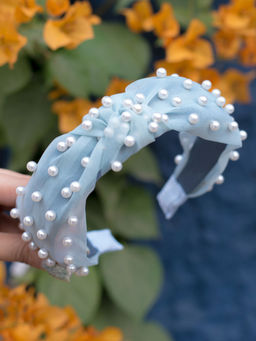 So Fetch - Baby Blue Beaded Headband