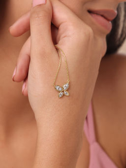 Mia by Tanishq - Cupid Edit 14 kt Gold & Diamond Modular Pendant with Chain (16.5)