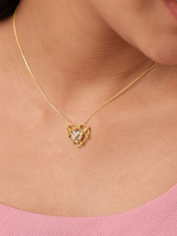 Mia by Tanishq - 14 KT Pure Gold & Diamond Necklace (16.5)