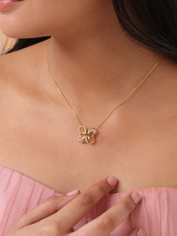 Mia by Tanishq - Cupids Lovecraft 14 KT Pure Gold & Diamond Modular Pendant to Necklace (16.5)