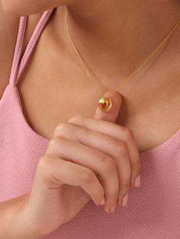 Mia by Tanishq - Cupid Edit Mystic Hearts 14 kt Pure Gold Pendant for Her (16.5)