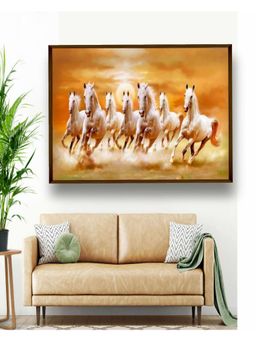The Art House - Orange Beige Abstract Painting Wall Art