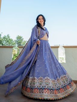 HOUSE OF JAMOTI - Rajshree Lehenga with Blouse and Dupatta (Set of 3)