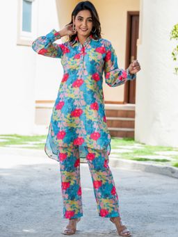 HOUSE OF JAMOTI - Zara Turquoise Co-ord (Set of 2)