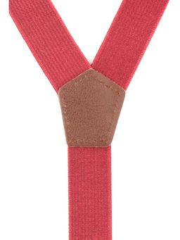 The Tie Hub - Ringside Solid Maroon Y Back Slim Suspender