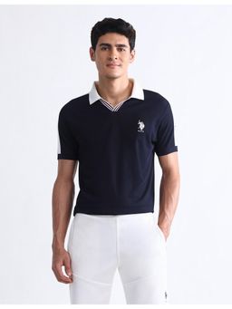 U.S. POLO ASSN. - U.S. Polo T-ASSN. Active Sports Mens Solid Slim Fit Polo T-shirt
