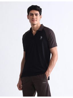 U.S. POLO ASSN. - U.S. Polo T-ASSN. Active Sports Mens Colourblocked Slim Fit Polo T-shirt