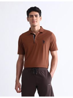U.S. POLO ASSN. - U.S. Polo T-ASSN. Active Sports Mens Solid Slim Fit Polo T-shirt