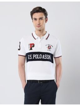 U.S. POLO ASSN. - U.S. Polo T-ASSN. Mens Brand Printed 135 Anniversary Polo T-shirt