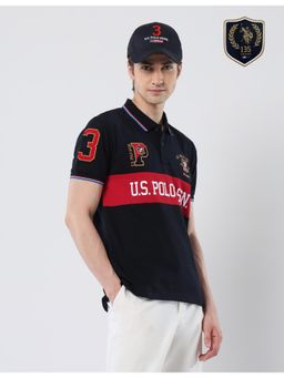 U.S. POLO ASSN. - U.S. Polo T-ASSN. Mens Brand Printed 135 Anniversary Polo T-shirt