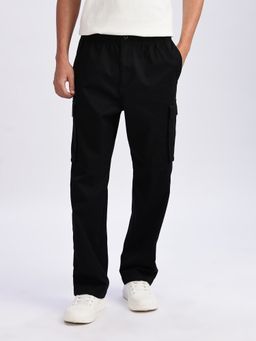 Calvin Klein - Relaxed Fit Black Mid-Rise Cargo