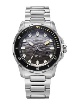 Titan - Men Zero Hour Diver's 100m Black Dial Analog Watch - 10067KM01 (M)